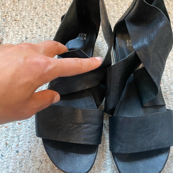 Eileen Fisher SPORT TUMBLED LEATHER SNEAKER SANDAL - Gladiator sandal - Picture 2 of 5